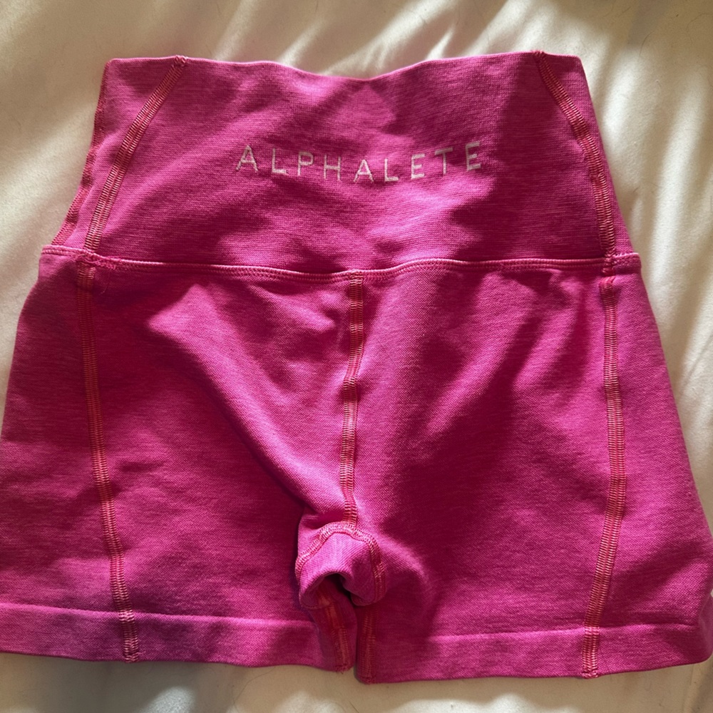 Alphalete R6 hot pink shorts